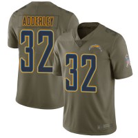 Nike Los Angeles Chargers #32 Nasir Adderley Olive Youth Stitched NFL Limited 2017 Salute to Service Jersey