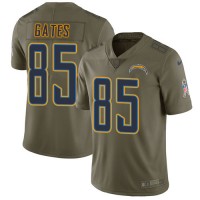 Nike Los Angeles Chargers #85 Antonio Gates Olive Youth Stitched NFL Limited 2017 Salute to Service Jersey