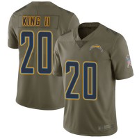 Nike Los Angeles Chargers #20 Desmond King II Olive Youth Stitched NFL Limited 2017 Salute to Service Jersey