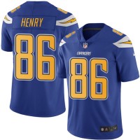 Nike Los Angeles Chargers #86 Hunter Henry Electric Blue Youth Stitched NFL Limited Rush Jersey