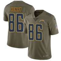 Nike Los Angeles Chargers #86 Hunter Henry Olive Youth Stitched NFL Limited 2017 Salute to Service Jersey