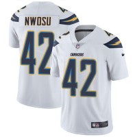 Nike Los Angeles Chargers #42 Uchenna Nwosu White Youth Stitched NFL Vapor Untouchable Limited Jersey