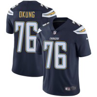 Nike Los Angeles Chargers #76 Russell Okung Navy Blue Team Color Youth Stitched NFL Vapor Untouchable Limited Jersey