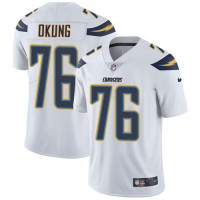 Nike Los Angeles Chargers #76 Russell Okung White Youth Stitched NFL Vapor Untouchable Limited Jersey