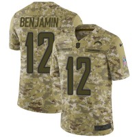 Nike Los Angeles Chargers #12 Travis Benjamin Camo Youth Stitched NFL Limited 2018 Salute to Service Jersey