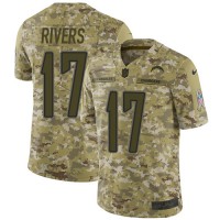 Nike Los Angeles Chargers #17 Philip Rivers Camo Youth Stitched NFL Limited 2018 Salute to Service Jersey