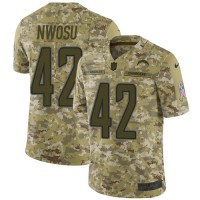 Nike Los Angeles Chargers #42 Uchenna Nwosu Camo Youth Stitched NFL Limited 2018 Salute to Service Jersey