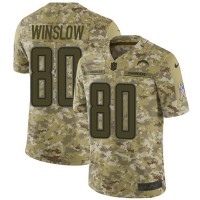 Nike Los Angeles Chargers #80 Kellen Winslow Camo Youth Stitched NFL Limited 2018 Salute to Service Jersey