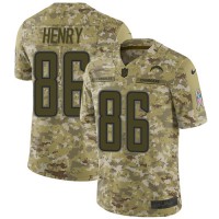 Nike Los Angeles Chargers #86 Hunter Henry Camo Youth Stitched NFL Limited 2018 Salute to Service Jersey