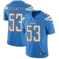 Nike Los Angeles Chargers #53 Mike Pouncey Electric Blue Alternate Youth Stitched NFL Vapor Untouchable Limited Jersey
