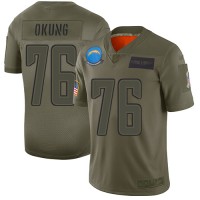 Nike Los Angeles Chargers #76 Russell Okung Camo Youth Stitched NFL Limited 2019 Salute to Service Jersey