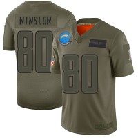 Nike Los Angeles Chargers #80 Kellen Winslow Camo Youth Stitched NFL Limited 2019 Salute to Service Jersey