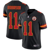 Nike Kansas City Chiefs #11 Demarcus Robinson Black Youth Stitched NFL Limited Rush Jersey