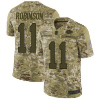 Nike Kansas City Chiefs #11 Demarcus Robinson Camo Youth Stitched NFL Limited 2018 Salute to Service Jersey