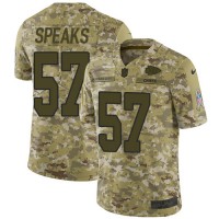 Nike Kansas City Chiefs #57 Breeland Speaks Camo Youth Stitched NFL Limited 2018 Salute to Service Jersey