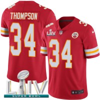 Nike Kansas City Chiefs #34 Darwin Thompson Red Super Bowl LIV 2020 Team Color Youth Stitched NFL Vapor Untouchable Limited Jersey