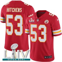 Nike Kansas City Chiefs #53 Anthony Hitchens Red Super Bowl LIV 2020 Team Color Youth Stitched NFL Vapor Untouchable Limited Jersey