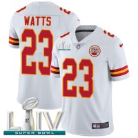 Nike Kansas City Chiefs #23 Armani Watts White Super Bowl LIV 2020 Youth Stitched NFL Vapor Untouchable Limited Jersey