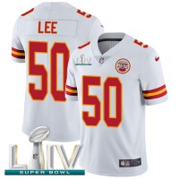 Nike Kansas City Chiefs #50 Darron Lee White Super Bowl LIV 2020 Youth Stitched NFL Vapor Untouchable Limited Jersey