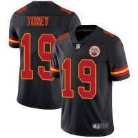 Nike Kansas City Chiefs #19 Kadarius Toney Black Youth Stitched NFL Limited Rush Jersey