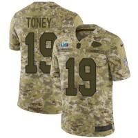 Nike Kansas City Chiefs #19 Kadarius Toney Camo Super Bowl LVII Patch Youth Stitched NFL Limited 2018 Salute To Service Jersey
