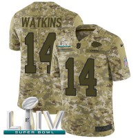 Nike Kansas City Chiefs #14 Sammy Watkins Camo Super Bowl LIV 2020 Youth Stitched NFL Limited 2018 Salute To Service Jersey