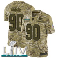 Nike Kansas City Chiefs #90 Emmanuel Ogbah Camo Super Bowl LIV 2020 Youth Stitched NFL Limited 2018 Salute To Service Jersey