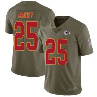 Nike Kansas City Chiefs #25 LeSean McCoy Olive Youth Stitched NFL Limited 2017 Salute to Service Jersey