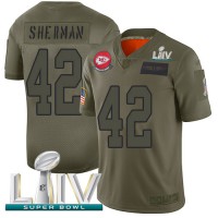 Nike Kansas City Chiefs #42 Anthony Sherman Camo Super Bowl LIV 2020 Youth Stitched NFL Limited 2019 Salute To Service Jersey