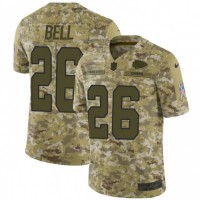 Nike Kansas City Chiefs #26 Le'Veon Bell Camo Youth Stitched NFL Limited 2018 Salute To Service Jersey