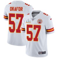 Nike Kansas City Chiefs #57 Alex Okafor White Youth Super Bowl LV Bound Stitched NFL Vapor Untouchable Limited Jersey