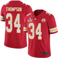 Nike Kansas City Chiefs #34 Darwin Thompson Red Team Color Youth Super Bowl LV Bound Stitched NFL Vapor Untouchable Limited Jersey
