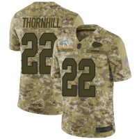 Nike Kansas City Chiefs #22 Juan Thornhill Camo Youth Super Bowl LV Bound Stitched NFL Limited 2018 Salute To Service Jersey