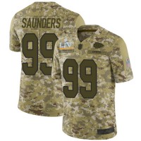 Nike Kansas City Chiefs #99 Khalen Saunders Camo Youth Super Bowl LV Bound Stitched NFL Limited 2018 Salute To Service Jersey