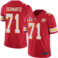 Nike Kansas City Chiefs #71 Mitchell Schwartz Red Team Color Youth Super Bowl LV Bound Stitched NFL Vapor Untouchable Limited Jersey