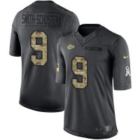 Nike Kansas City Chiefs #9 JuJu Smith-Schuster Black Youth Stitched NFL Limited 2016 Salute to Service Jersey