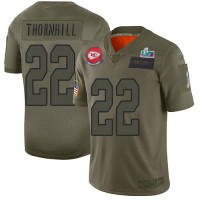 Nike Kansas City Chiefs #22 Juan Thornhill Camo Super Bowl LVII Patch Youth Stitched NFL Limited 2019 Salute To Service Jersey