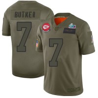 Nike Kansas City Chiefs #7 Harrison Butker Camo Super Bowl LVII Patch Youth Stitched NFL Limited 2019 Salute To Service Jersey
