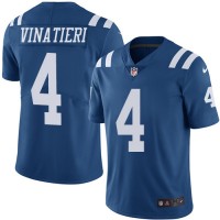 Nike Indianapolis Colts #4 Adam Vinatieri Royal Blue Youth Stitched NFL Limited Rush Jersey