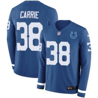 Nike Indianapolis Colts #38 T.J. Carrie Royal Blue Team Color Youth Stitched NFL Limited Therma Long Sleeve Jersey