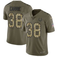 Nike Indianapolis Colts #38 T.J. Carrie Olive/Camo Youth Stitched NFL Limited 2017 Salute To Service Jersey