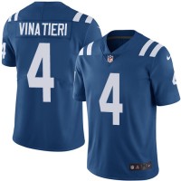 Nike Indianapolis Colts #4 Adam Vinatieri Royal Blue Team Color Youth Stitched NFL Vapor Untouchable Limited Jersey