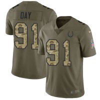 Nike Indianapolis Colts #91 Sheldon Day Olive/Camo Youth Stitched NFL Limited 2017 Salute To Service Jersey