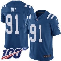 Nike Indianapolis Colts #91 Sheldon Day Royal Blue Team Color Youth Stitched NFL 100th Season Vapor Untouchable Limited Jersey