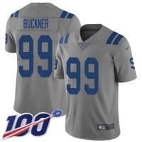 Nike Indianapolis Colts #99 DeForest Buckner Gray Youth Stitched NFL Limited Inverted Legend 100th Season Jersey