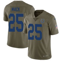 Nike Indianapolis Colts #25 Marlon Mack Olive Youth Stitched NFL Limited 2017 Salute to Service Jersey