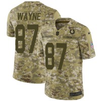 Nike Indianapolis Colts #87 Reggie Wayne Camo Youth Stitched NFL Limited 2018 Salute to Service Jersey
