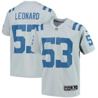 Indianapolis Indianapolis Colts #53 Shaquille Leonard Nike Youth Gray Inverted Team Game Jersey