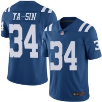 Nike Indianapolis Colts #34 Rock Ya-Sin Royal Blue Youth Stitched NFL Limited Rush Jersey