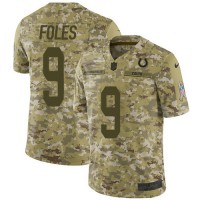 Nike Indianapolis Colts #9 Nick Foles Camo Youth Stitched NFL Limited 2018 Salute To Service Jersey
